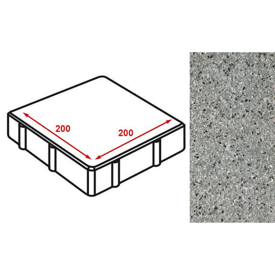 Плитка тротуарная готика granite ferro, квадрат, белла уайт 200х200х60 6