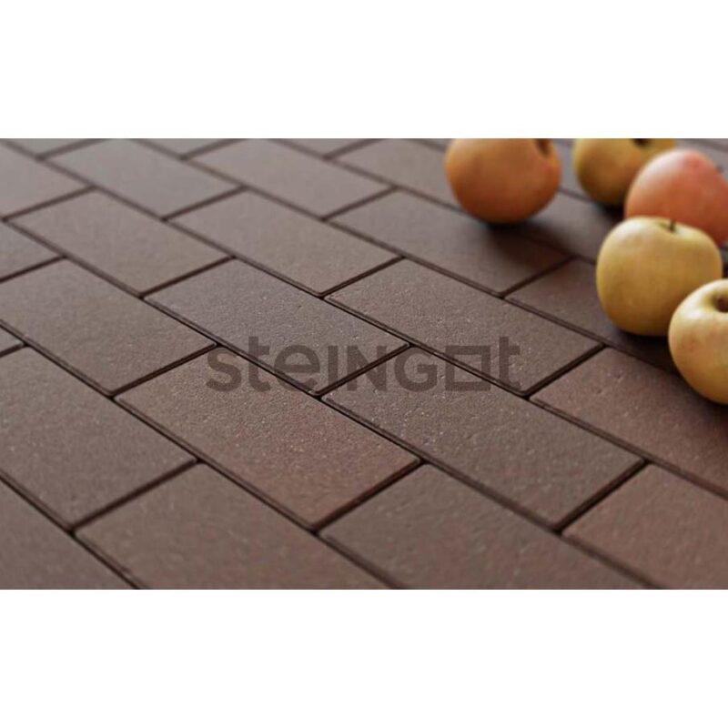 Плитка тротуарная steingot моно, прямоугольник, фаска 1,5х1,5 темно-коричневый, 100х200х60 1
