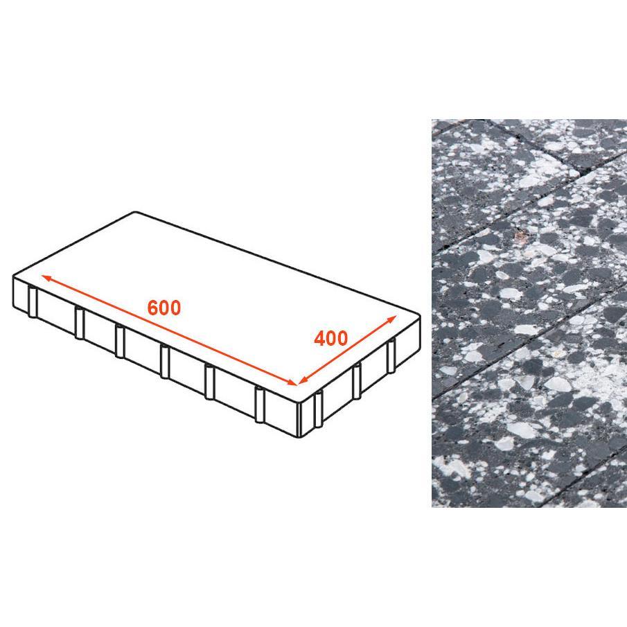 Плита тротуарная готика granite ferro, исетский 400х600х60 13