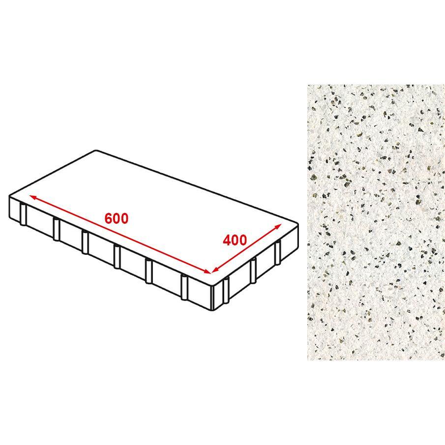 Плита тротуарная готика granite ferro, покостовский 400х600х60 14