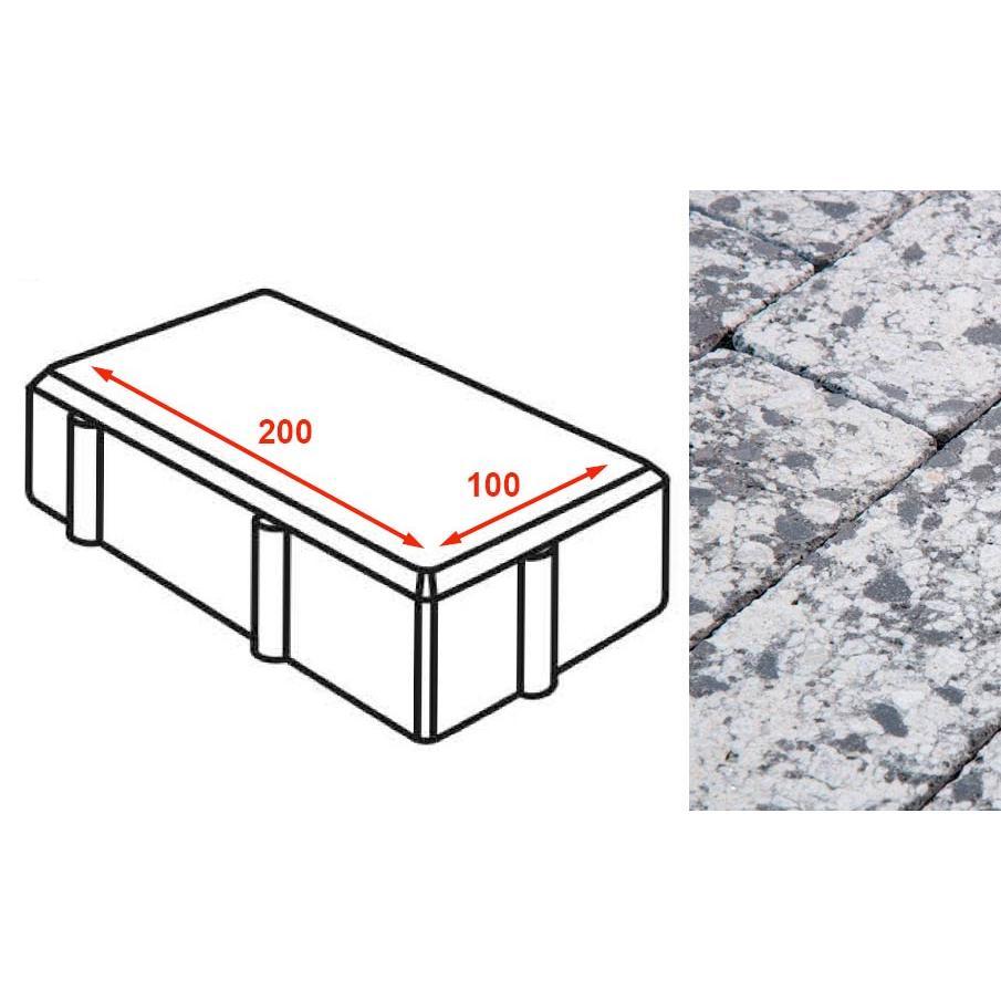 Плитка тротуарная готика granite finerro, брусчатка, диорит 100х200х80 8