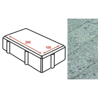 Плита тротуарная готика granite finerro, квадрат, ильменит 100х100х80 2