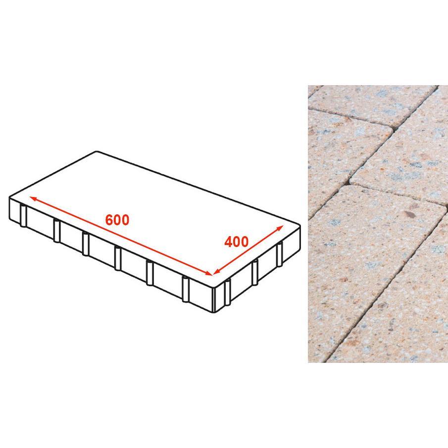 Плита тротуарная готика granite finerro, павловское 400х600х80 20