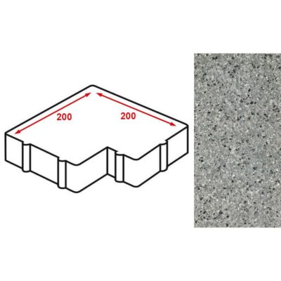 Плита тротуарная готика granite finerro, квадрат, ильменит 100х100х80 4