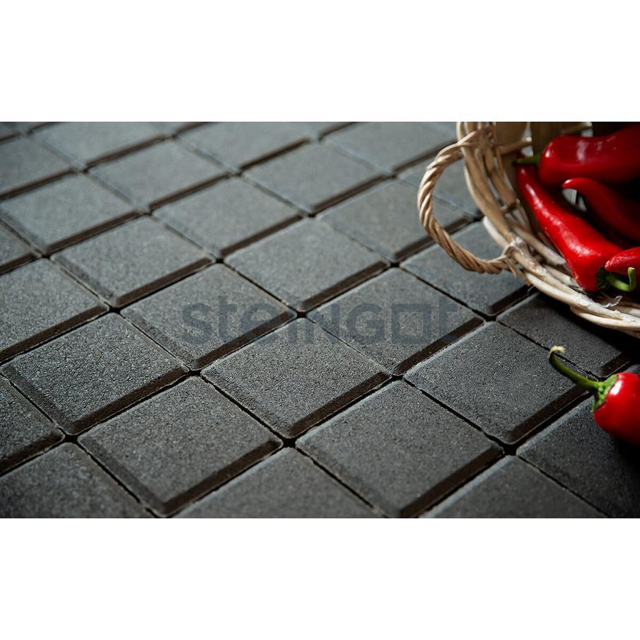 Плитка тротуарная steingot моно, квадрат, черный, 100х100х60 10