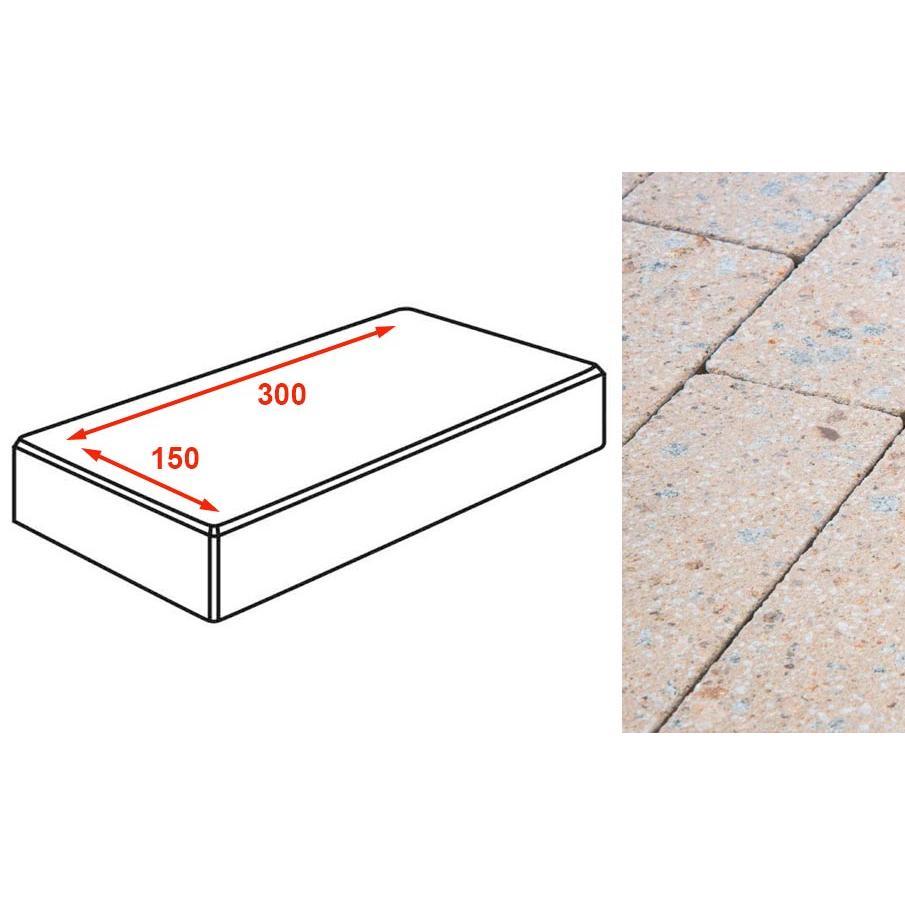 Плитка тротуарная готика granite finerro, картано, павловское 150х300х80 18
