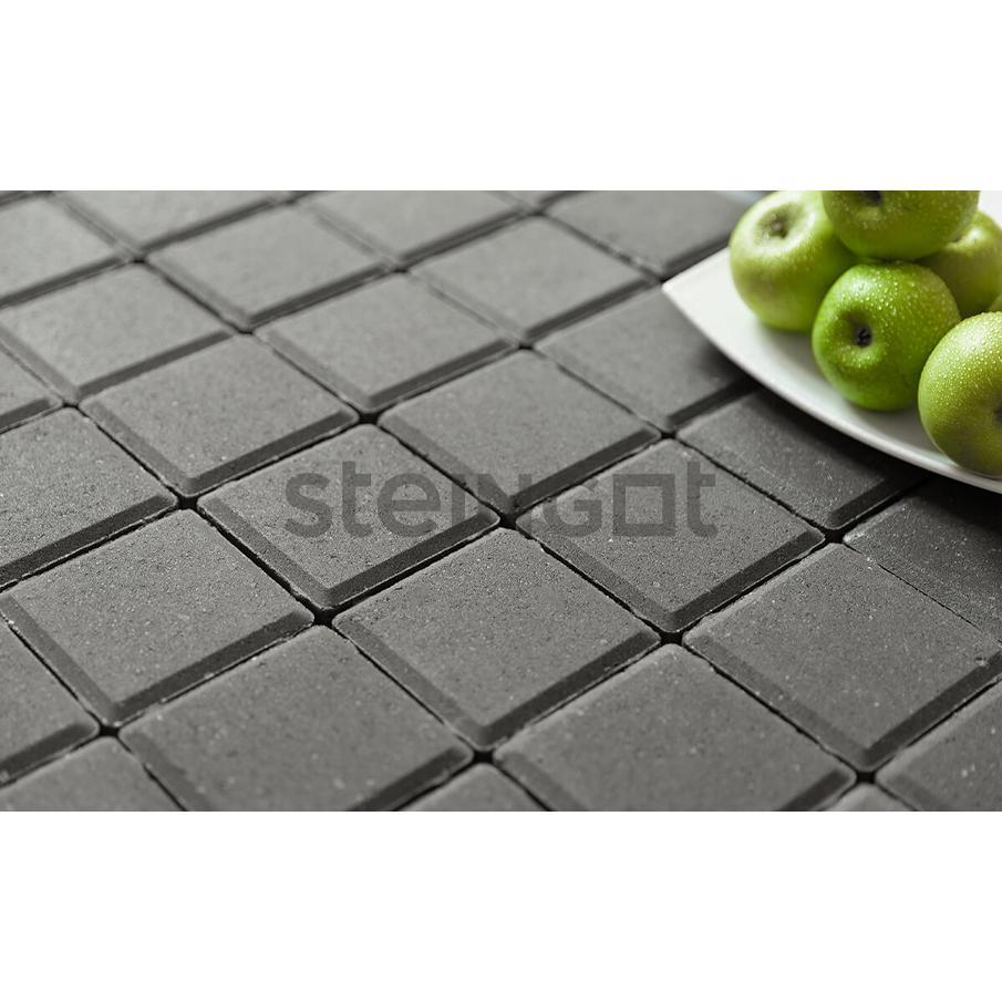Плитка тротуарная steingot моно, квадрат, серый, 100х100х80 17