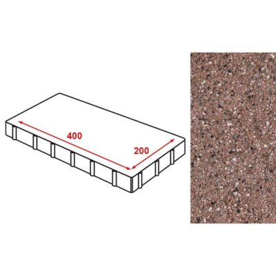 Плитка тротуарная выбор квадрум б. 6. К. 6 гладкий коричневый 400х400х60 5