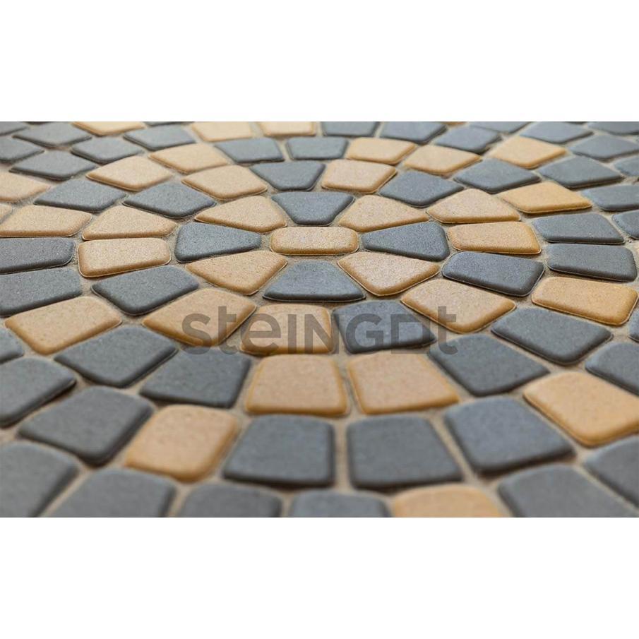 Плитка тротуарная steingot моно, классика круговая, серый, толщ. 60 115/48х120 15