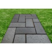 Плитка тротуарная выбор квадрат (ла-линия) б. 1. К. 6 гранит+ серый с черным 300х300х60 38