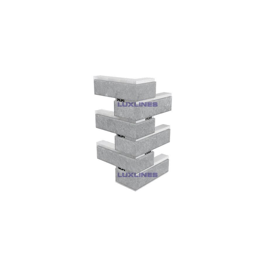Угол термопанели bestpoint exclusive cemento gray ппс 245х455х245 7